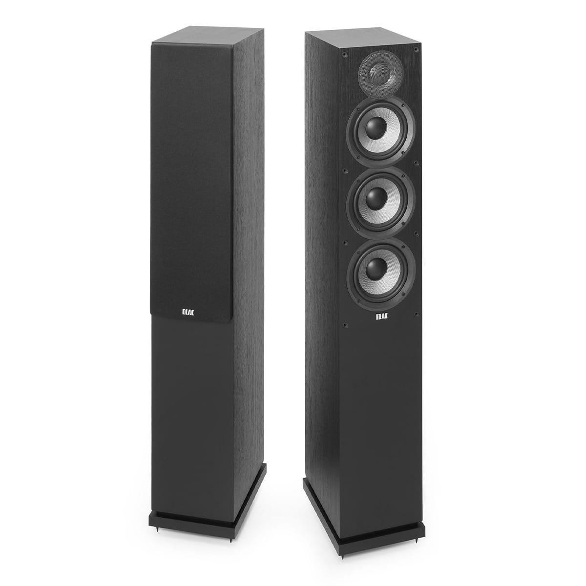 ELAC - F5.2 Debut 2.0 Floorstanding Speaker - Pair ( Vinyl) - Black Ash