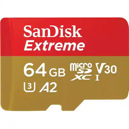 SanDisk Extreme
64 GB
microSDXC I
V30
A2