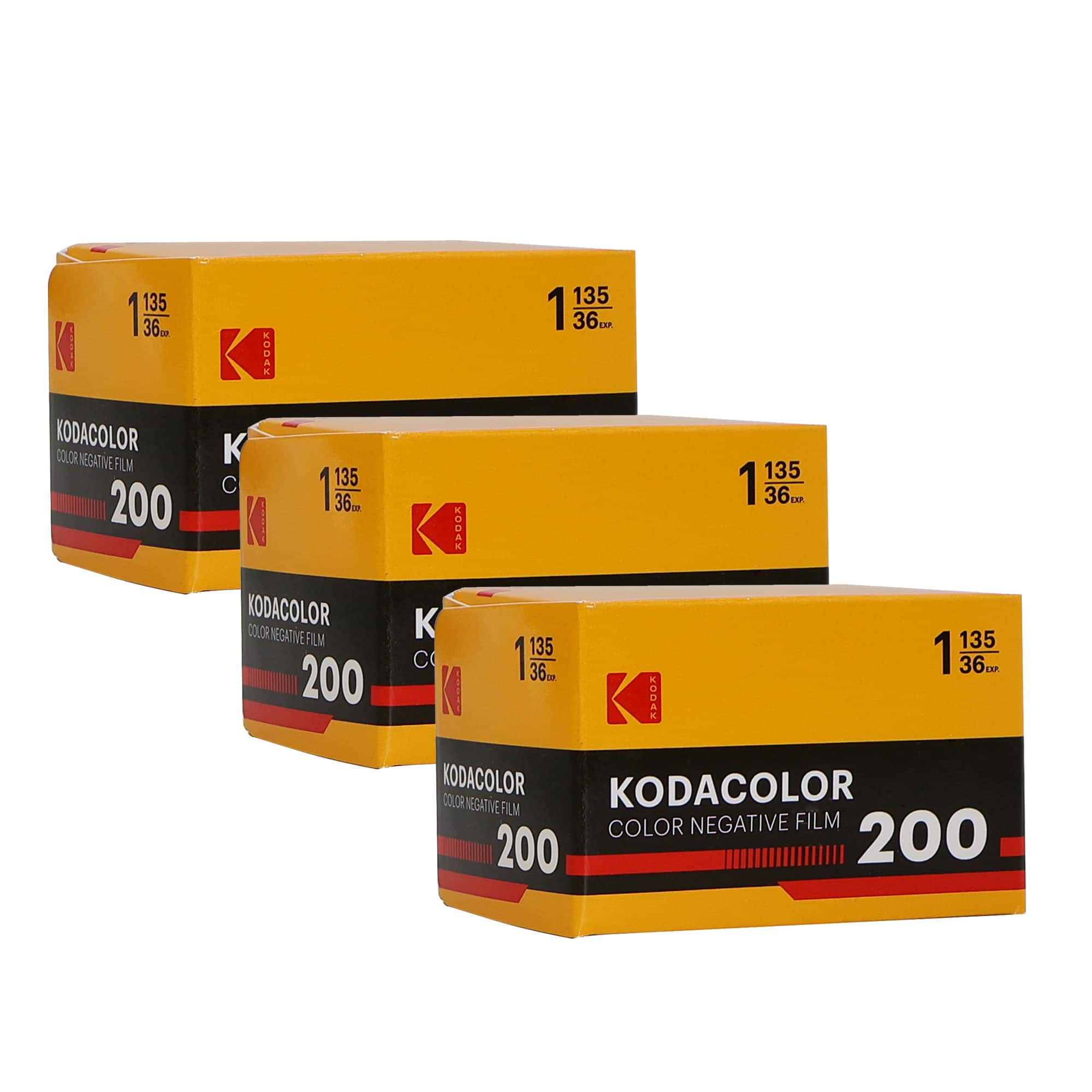 3x Kodak Kodacolor 200 Color Negative Film (35mm Roll Film, 36 Exposures)