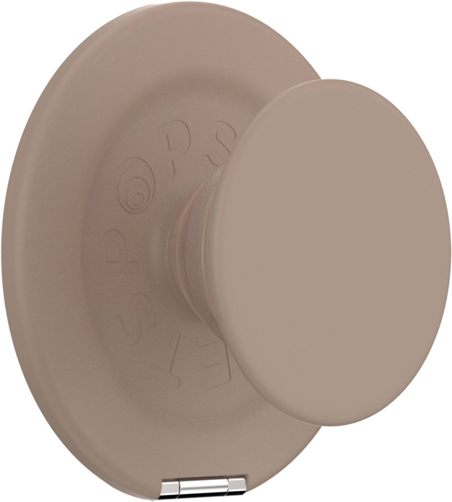 Angle. PopSockets - MagSafe Kick-Out Universal Magnetic Grip & Stand with Adapter Ring for Cell Phones - Latte.