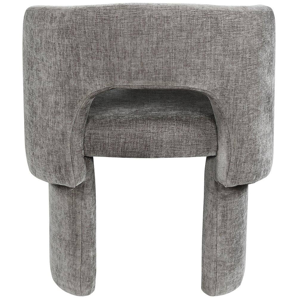Alt View 1. Meridian Furniture - Emmet Grey Chenille Fabric Dining Chair / Accent Chair - Grey.