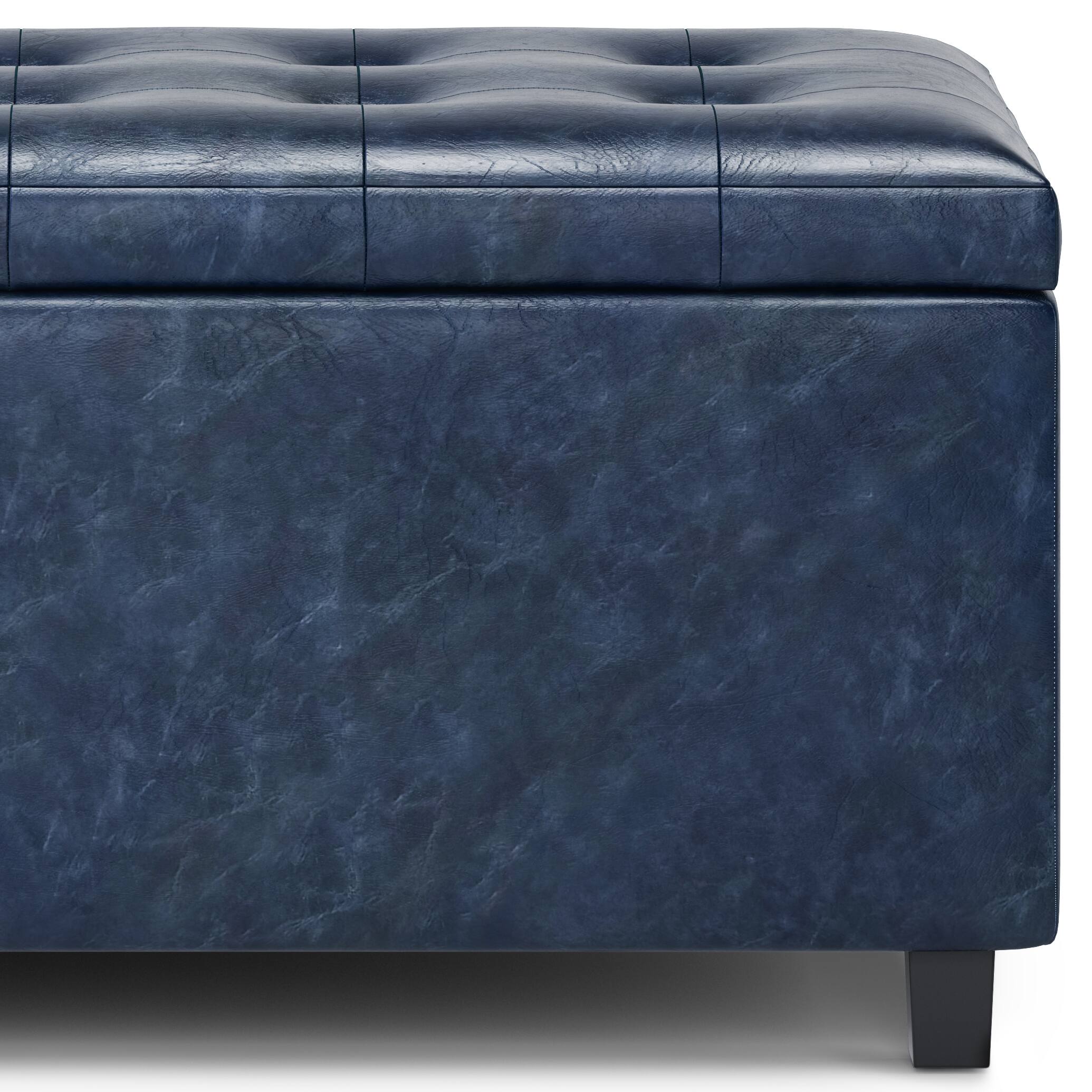 Alt View 14. Simpli Home - Cosmopolitan Storage Ottoman - Denim Blue.