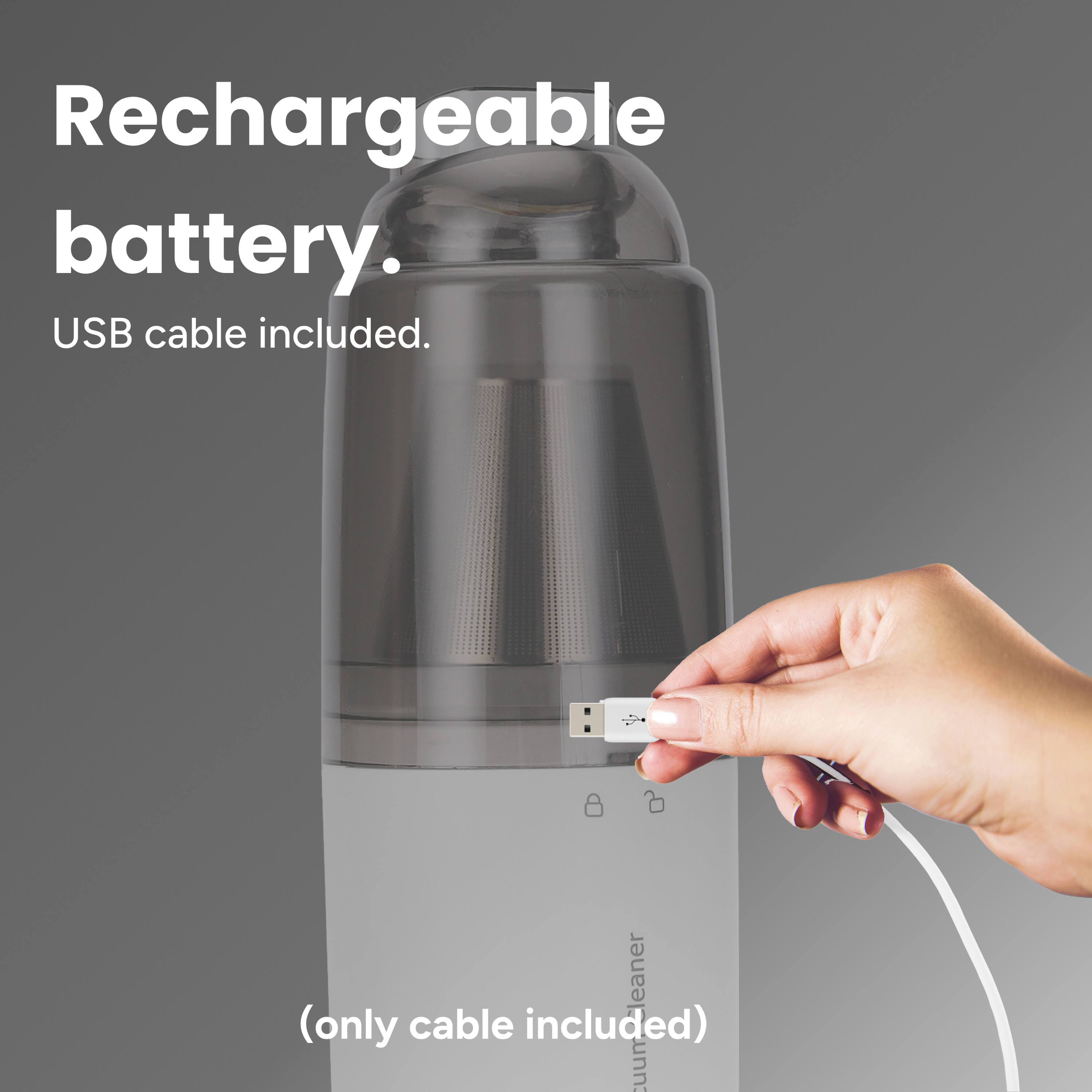 Rechargeable battery. USB cable included. (only cable included)