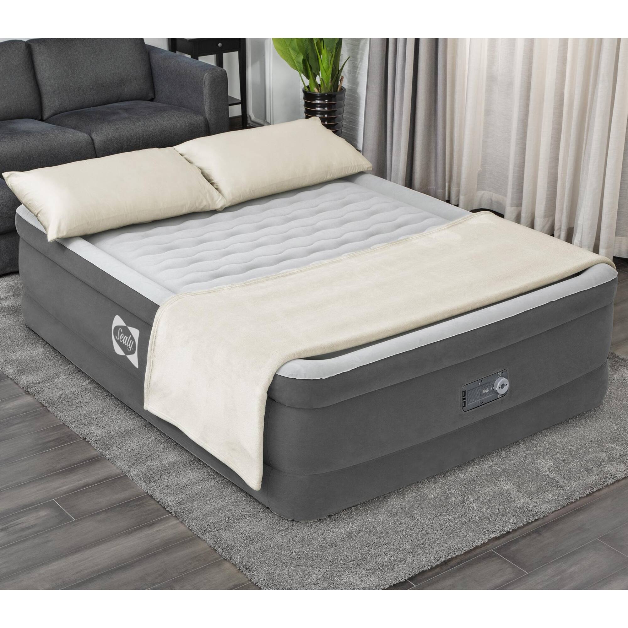 Alt View 5. Bestway - Sealy Tritech Airbed: 22" Queen - Built-in AC Pump - Multicolored.
