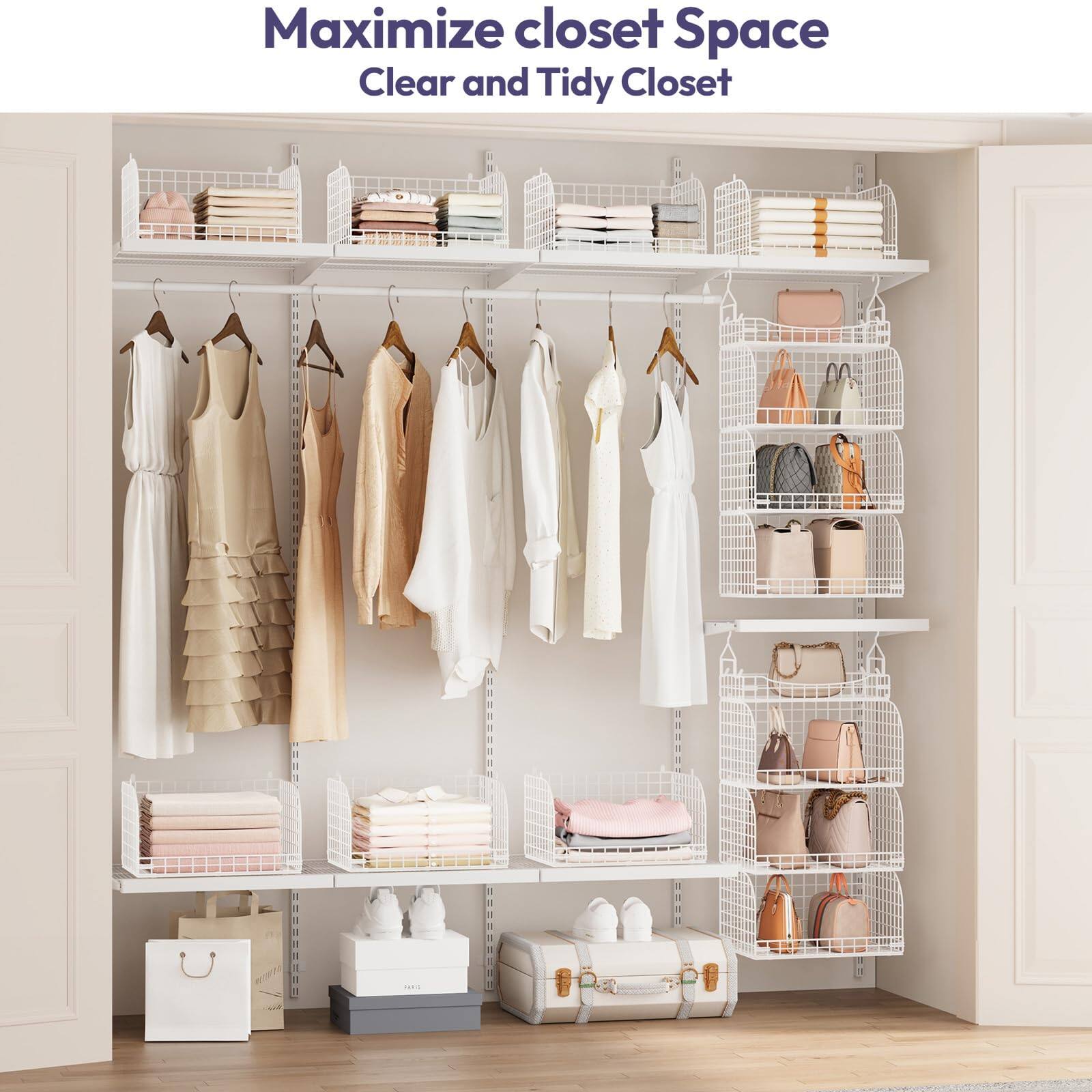 Maximize Closet Space  
Clear and Tidy Closet
