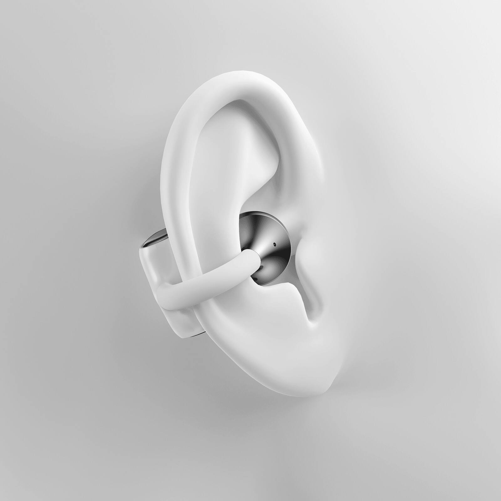 Alt View 1. Tronsmart - OpenFly 2 Open Ear Clip-On Earbuds-32H Playtime, Hi-Res Light Comfort Fit for Sports/Workouts, Low Latency, Dual Pairing - White.