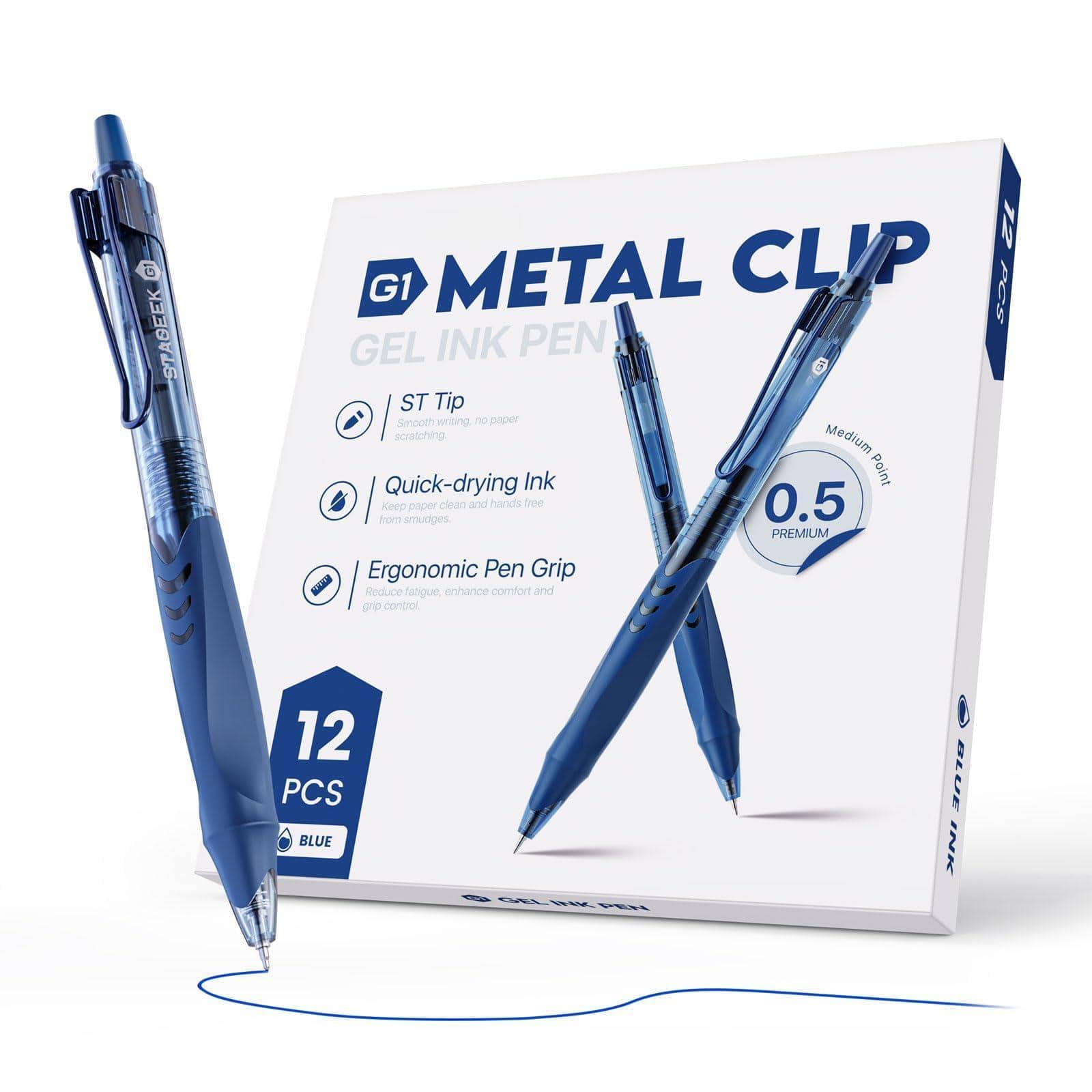 Paradigms Interiors - Gel Pens Quick Dry Ink Pen Fine Point Retractable Smooth Writing For Journaling Business Office School & Home Supplies()