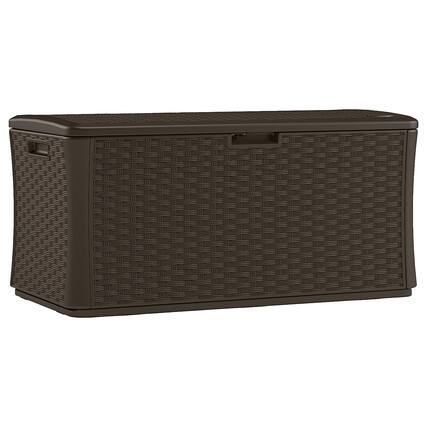 Front. Suncast - Suncast 134 Gallon All-Weather UV-Resistant Outdoor Patio Storage Deck Box, Java - Brown.