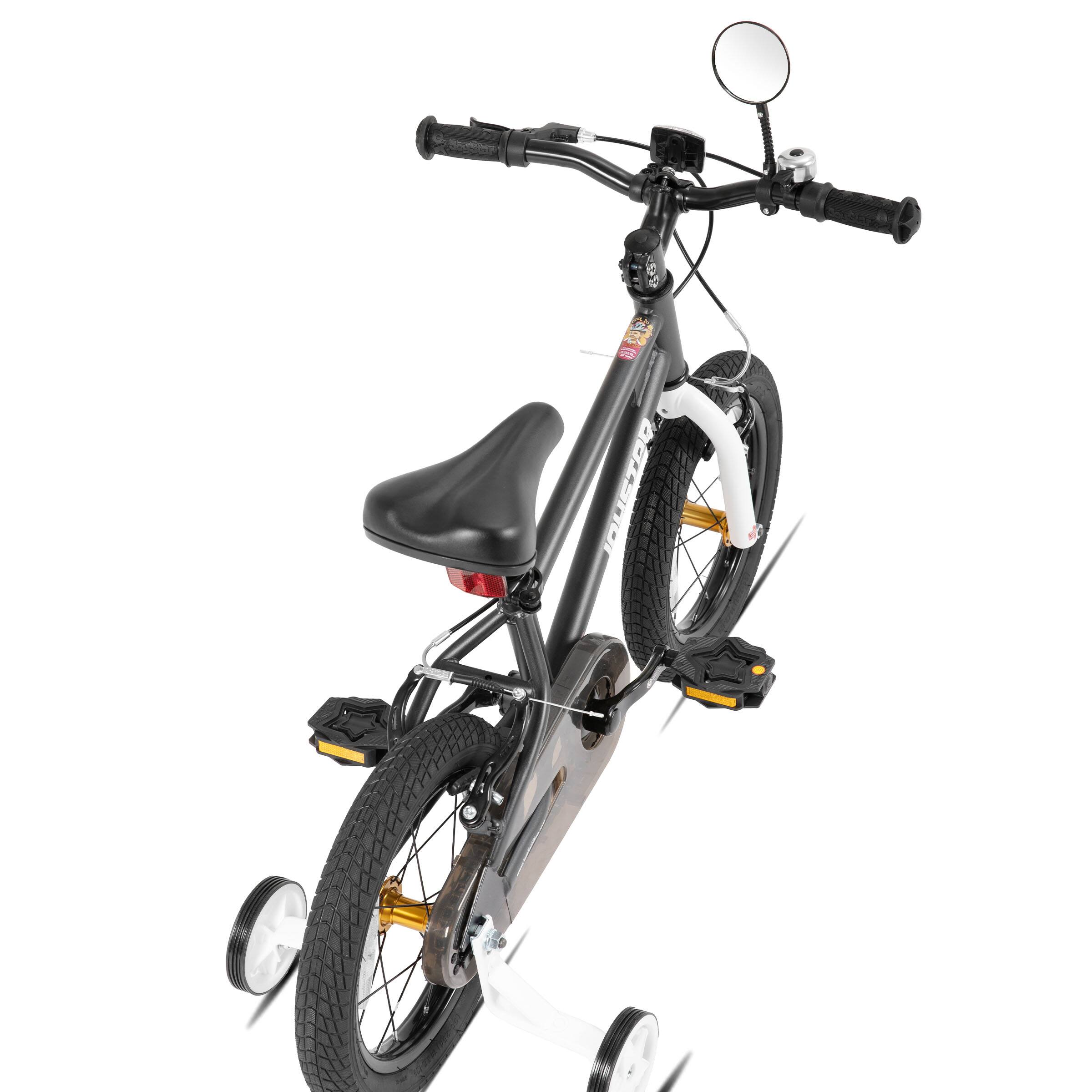 Alt View 2. JOYSTAR - JOYSTAR Lomand 14" Kids Bike with Training Wheels, Dual V-Brake Kids Bicycle for Toddlers Boys Girls Ages 3-5, Gray - Gray.