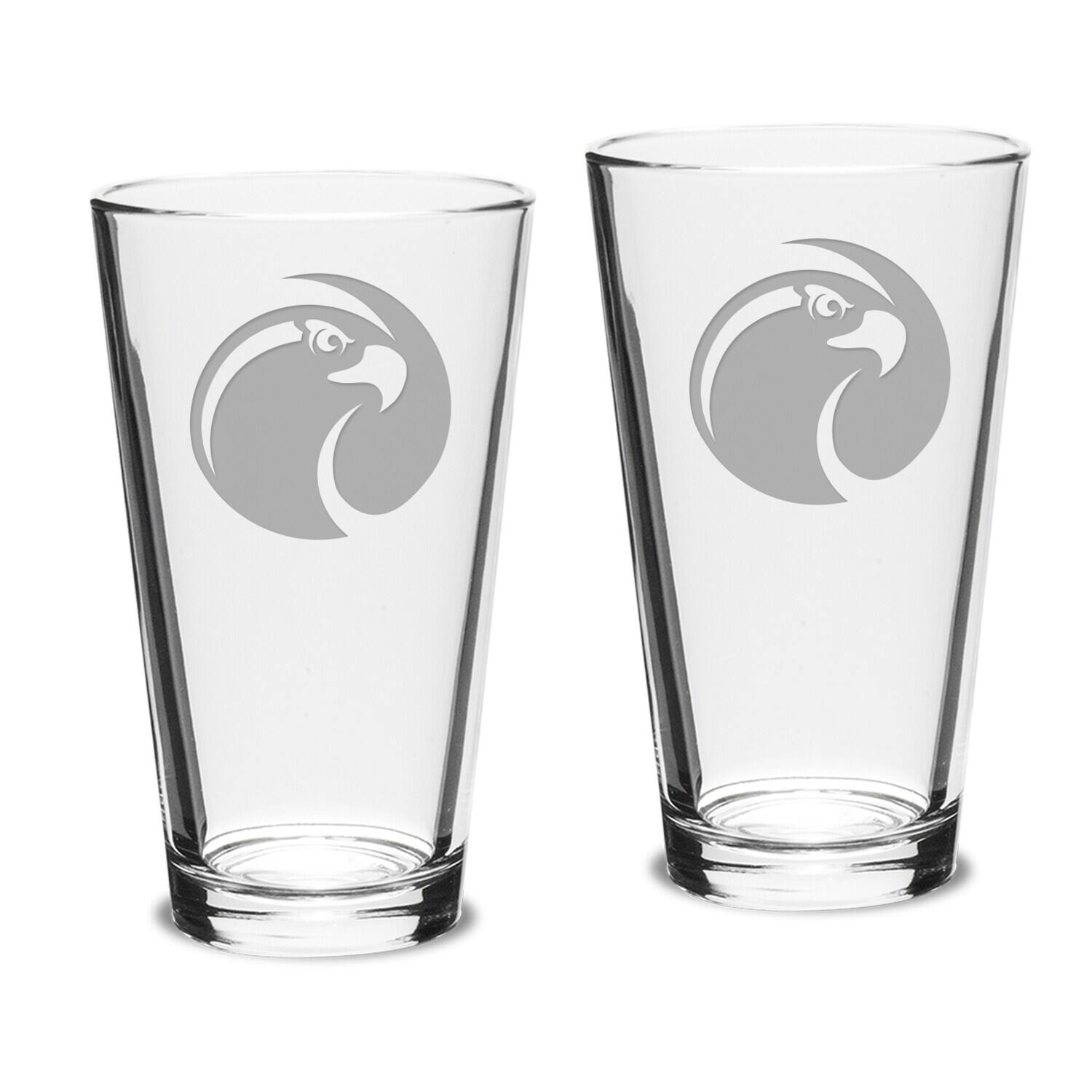 Front. Jardine - Seattle Pacific Falcons 16oz. Two-Piece Classic Pub Glass Set - Multicolor.