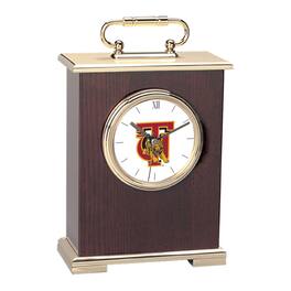 Jardine - Tuskegee Golden Tigers Primary Team Logo Carriage Clock - Gold