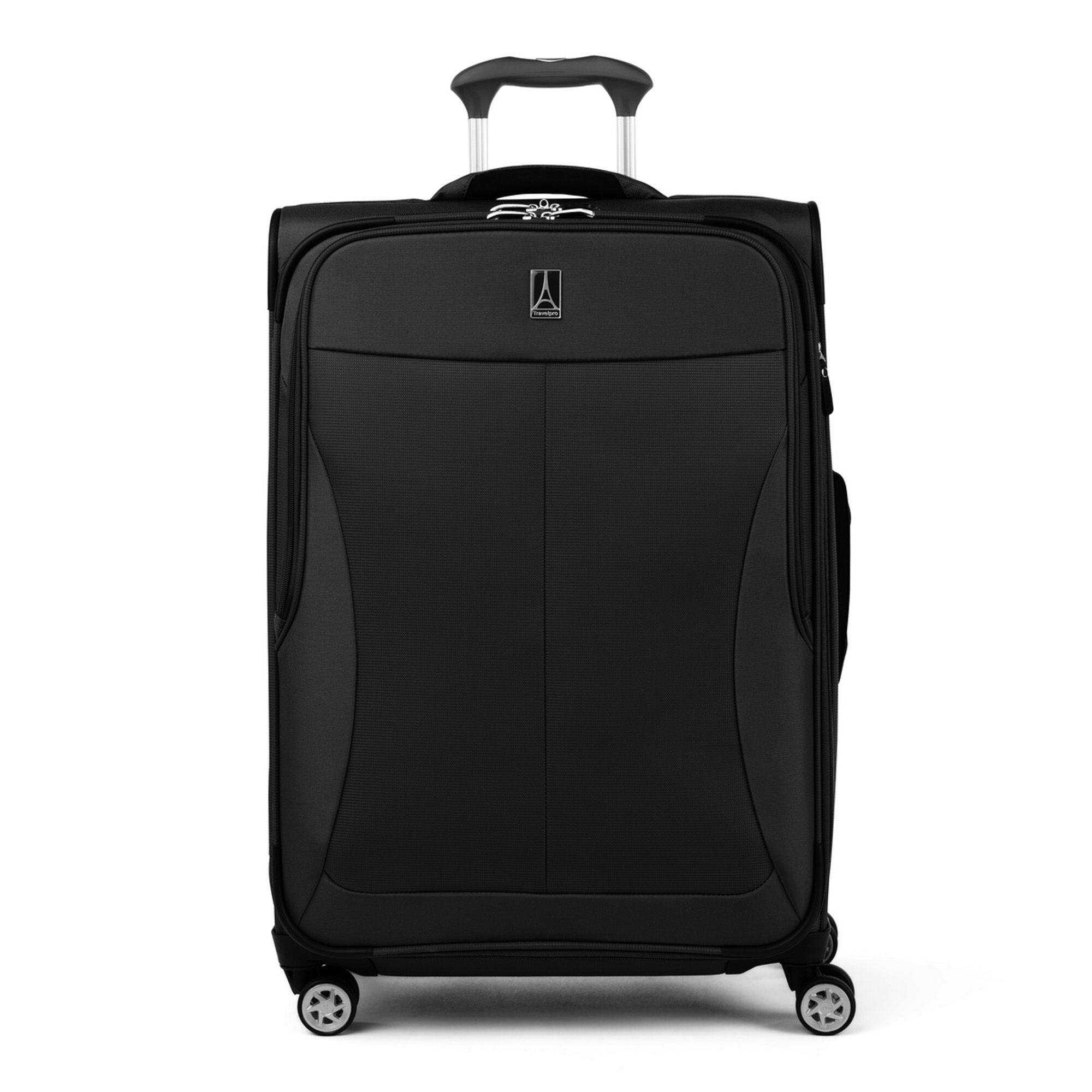 Left. Travelpro - Walkabout 6 Softside Expandable 3 Piece (20"/25"/29") Spinner Luggage Set - Jet Black.