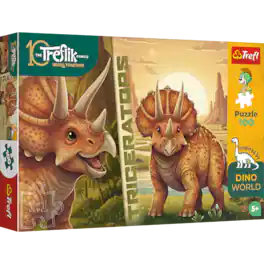 Trefl - Kids Treflik Family - Inspired By Nature Triceratops 100 Piece Puzzle - Multicolor
