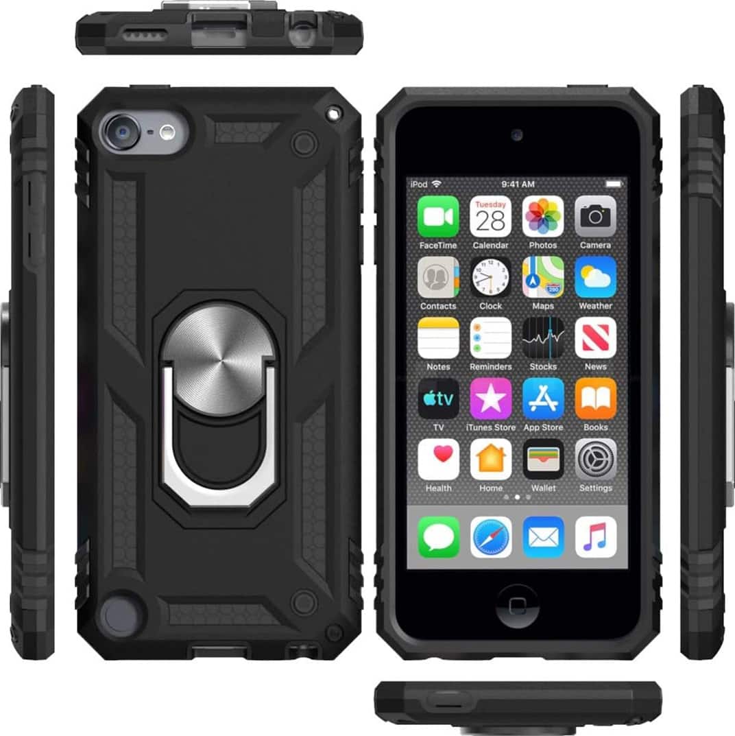 Alt View 11. SaharaCase - DualShock Series Case for Apple iPod Touch 7th Generation - Black.