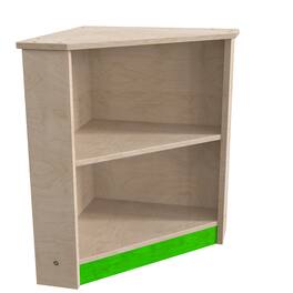 Flash Furniture - Bright Beginnings Commercial Grade Wooden Kid's Two Tier Corner Kitchen Cabinet - Natural