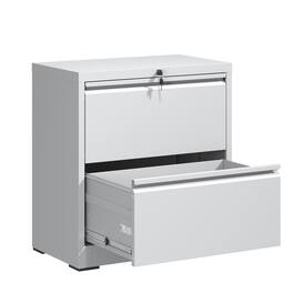 Boyel Living - 2-Drawer Lateral Metal File Cabinet with Lock - White