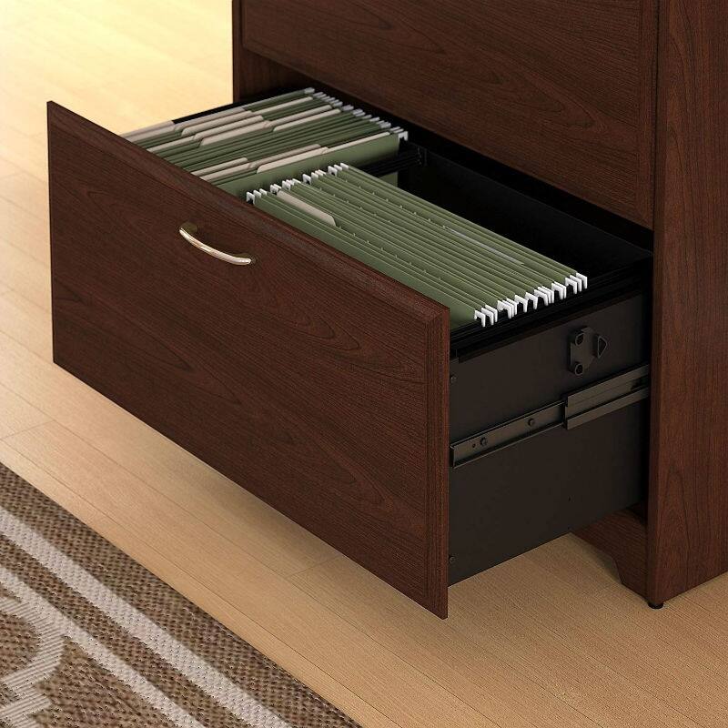 Angle. SlickBlue - 2-Drawer Lateral File Cabinet with Cherry Wood Finish for Office Storage - Cherry.