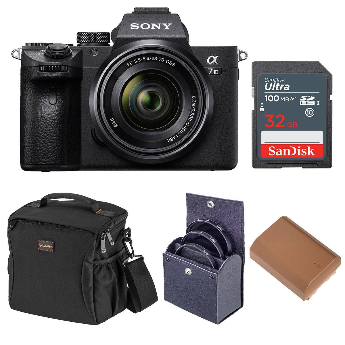 SONY  
055  
3.5-5.6/28-70 OSS FE 0.3m/0.99ft-0.48ft 45m  
α 7 III  

SanDisk Ultra 100 MB/s S I YB 10 32 GB  
SanDisk  

SUNGER  
MAX PRO OPTIC