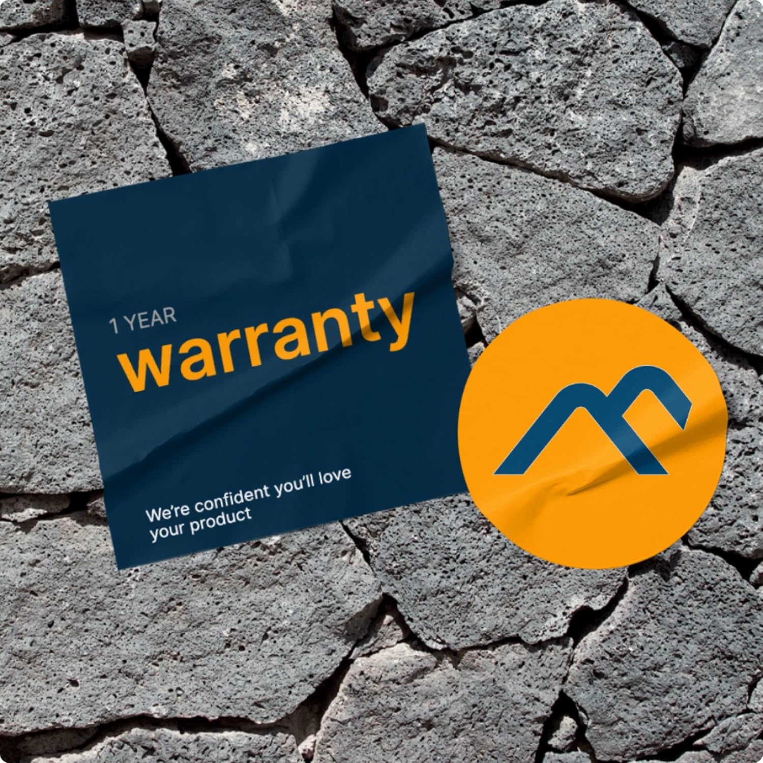1 YEAR warranty

We're confident you'll love your product