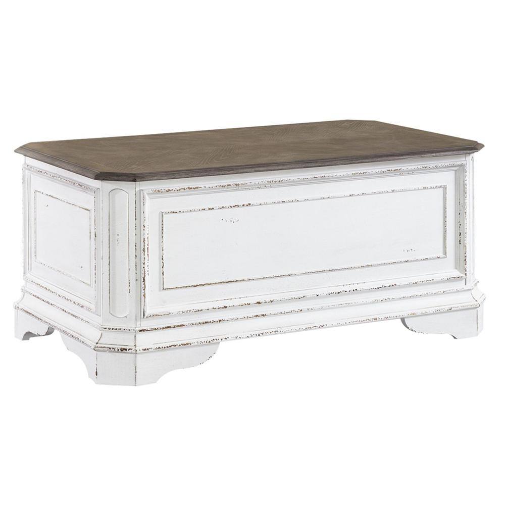 Back. Liberty Furniture Industries - Magnolia Manor Storage Trunk in Antique White - White.