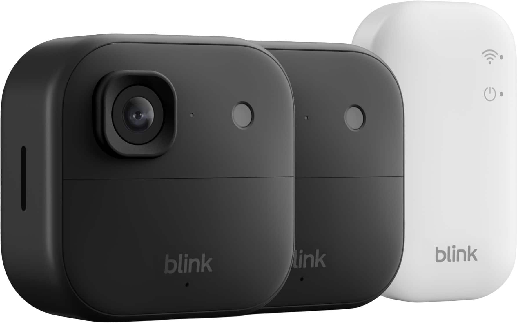 Blink - Outdoor 2K+ Wireless Smart Security Camera, 2K video, Two-way audio w/ noise cancellation, Smart detection - 2CAM - Black - Front_Zoom