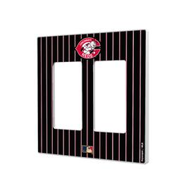 Keyscaper - Cincinnati Reds 1978-1992 Cooperstown Pinstripe Double Rocker Light Switch Plate - Multicolor