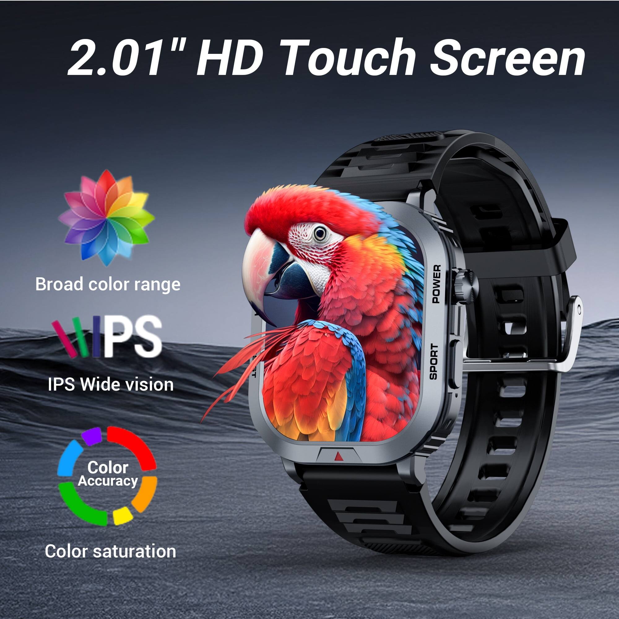 2.01" HD Touch Screen  
Broad color range  
IPS Wide vision  
Color Accuracy  
Color saturation