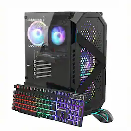 STGAubron - Gaming Desktop PC, Intel Core i7-6700 up to 4.0Ghz, GeForce RTX 3060 12G Graphics, 32GB DDR4, 1TB SSD, Win11H - Black