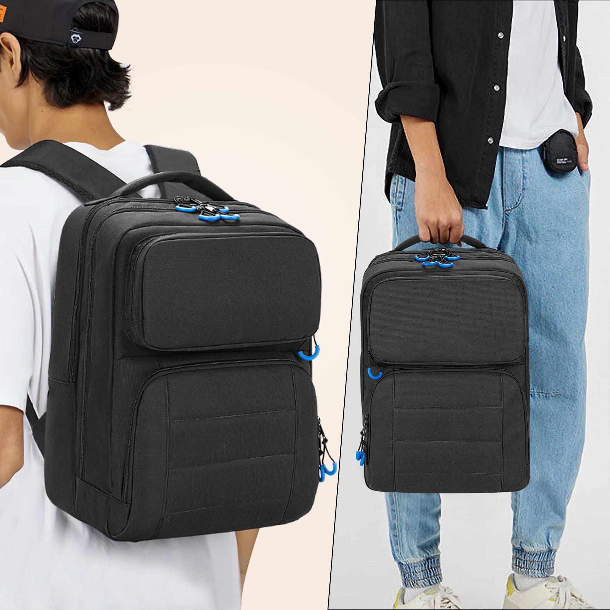 Alt View 3. Cozy Serene - Carrying Backpack Compatible With Steam Deck  Travel Case Bag Separate Game Cards Holder Multi pockets For Headset - Default.