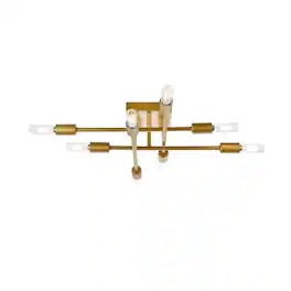 Living District - Script 8 lights flush mount - Brass