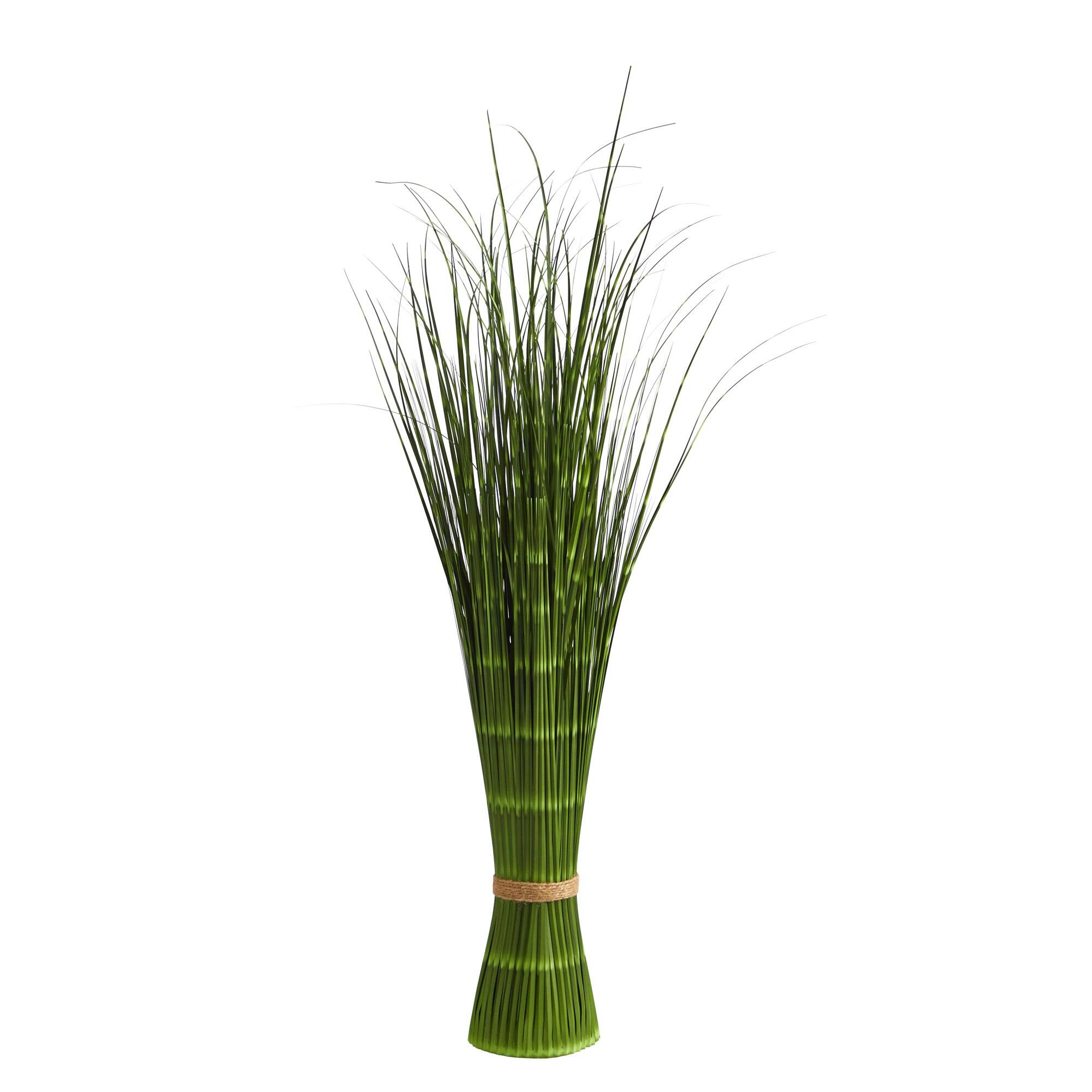 Front. BreeBe - 40" Onion Grass Artificial Plant - Green.
