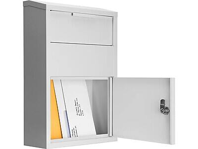 Alt View 3. Barska - Barska Large Locking Wall-Mounted Drop Box, White (CB13956) - White.