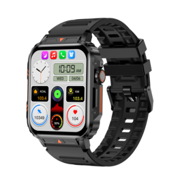 PRIMEPLUS - 1.95 inch Touch Screen Smartwatch with Call Function and 340mAh Battery for Fitness Tracking - Black - (2025)