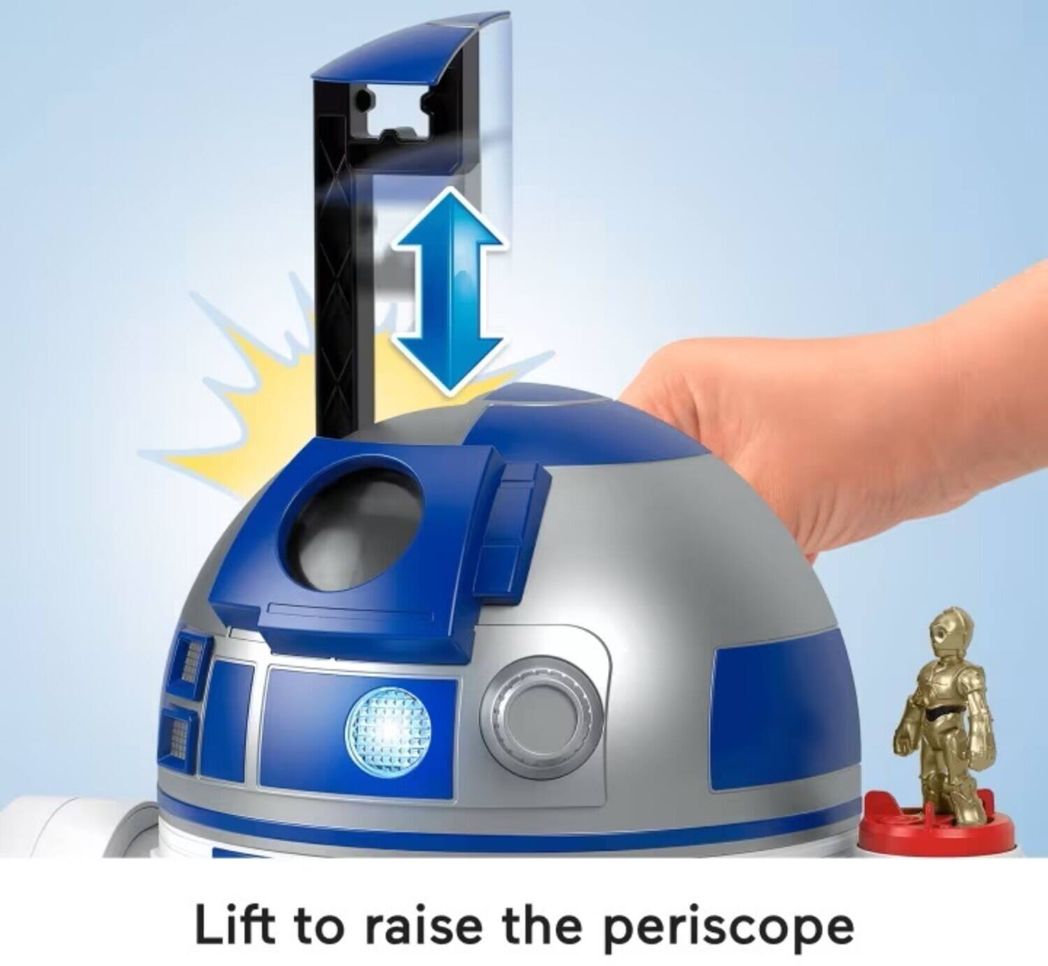 Lift to raise the periscope.