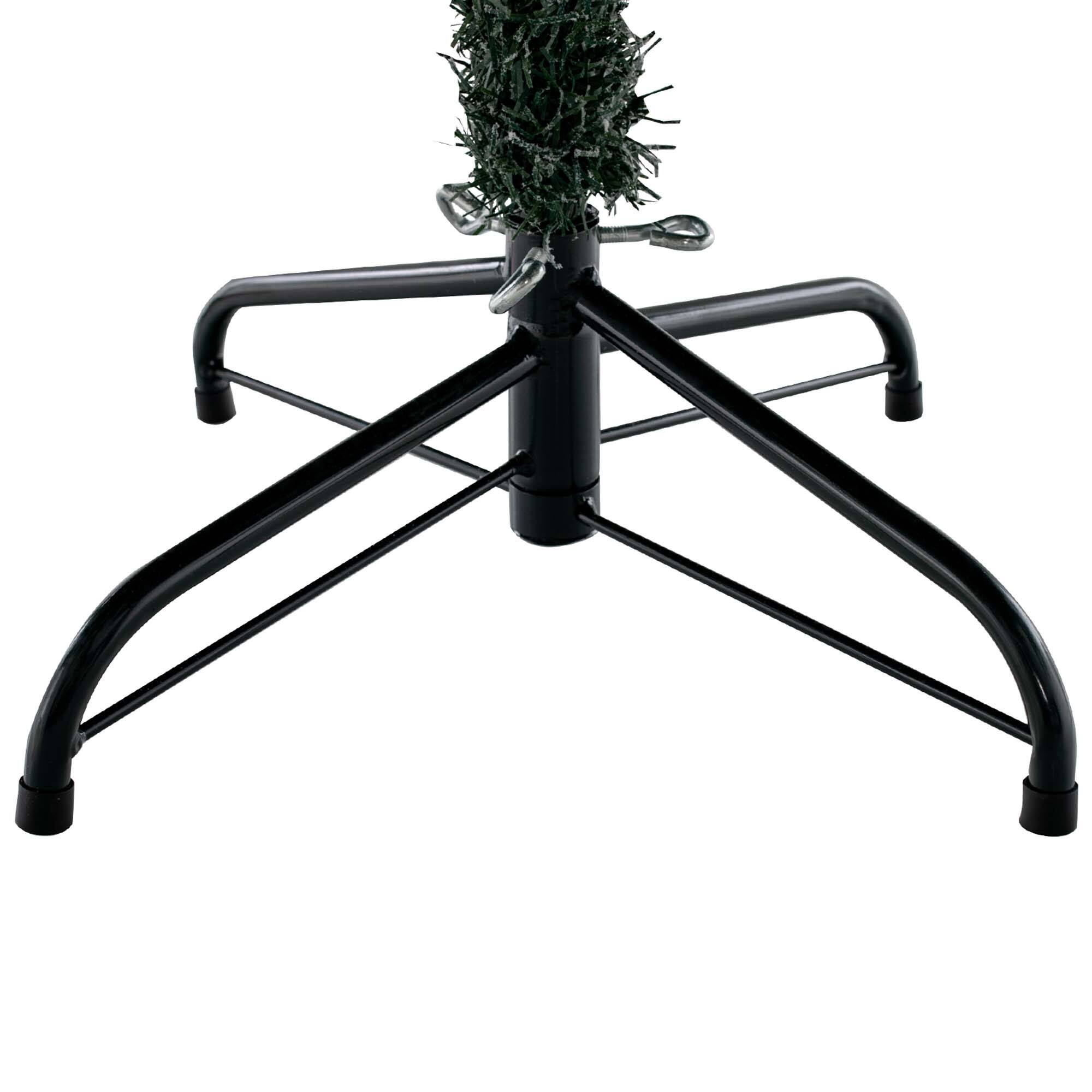 Alt View 21. Costway - 7 FT Pre-Lit Christmas Tree Snow Flocked Hinged Xmas Decoration with 450 Lights - Green/White.