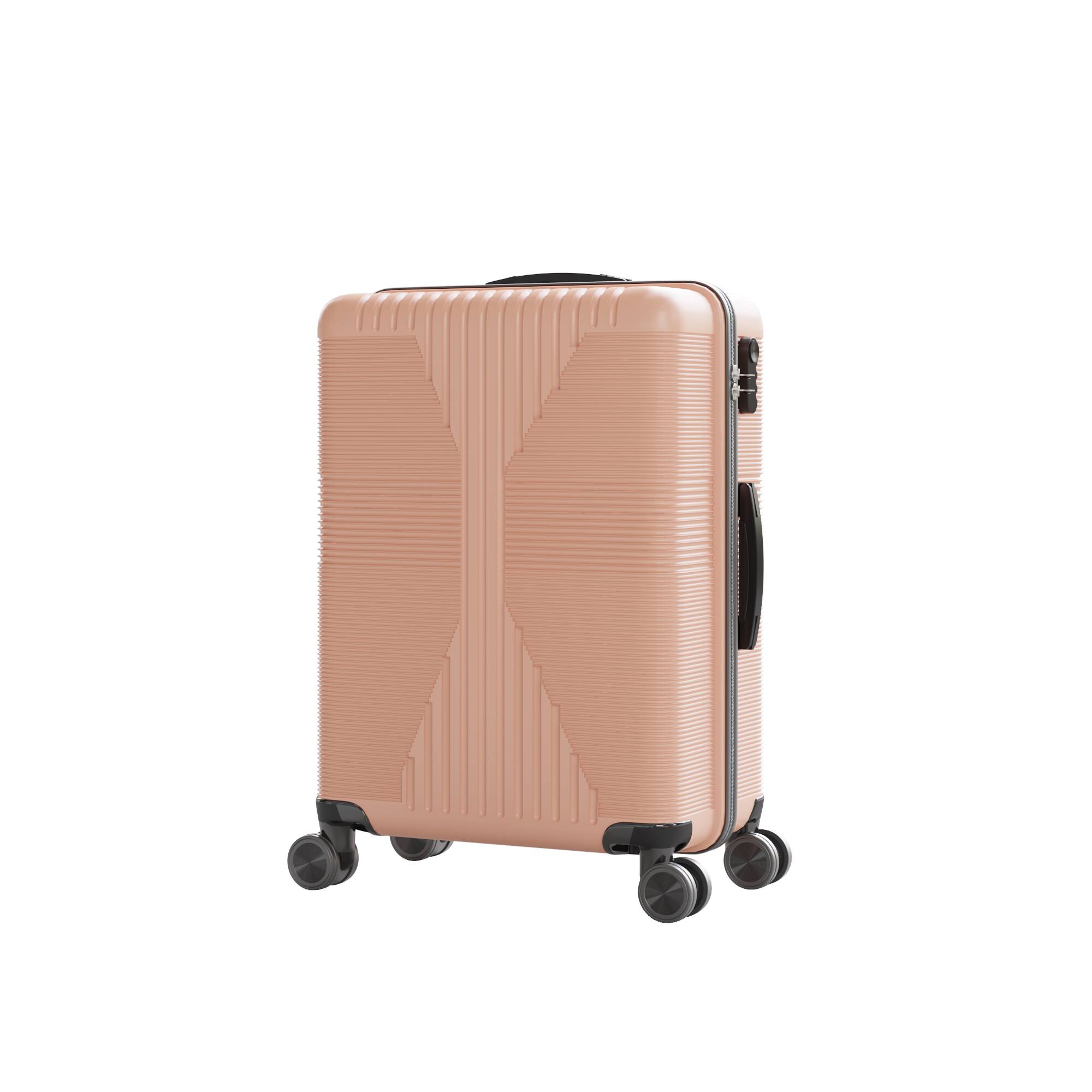Alt View 2. Winado - 28" Hardshell Carry On Luggage with Spinner Wheels Lightweight PP Hardside Small Suitcase with Built-in Lock - Rose Gold.