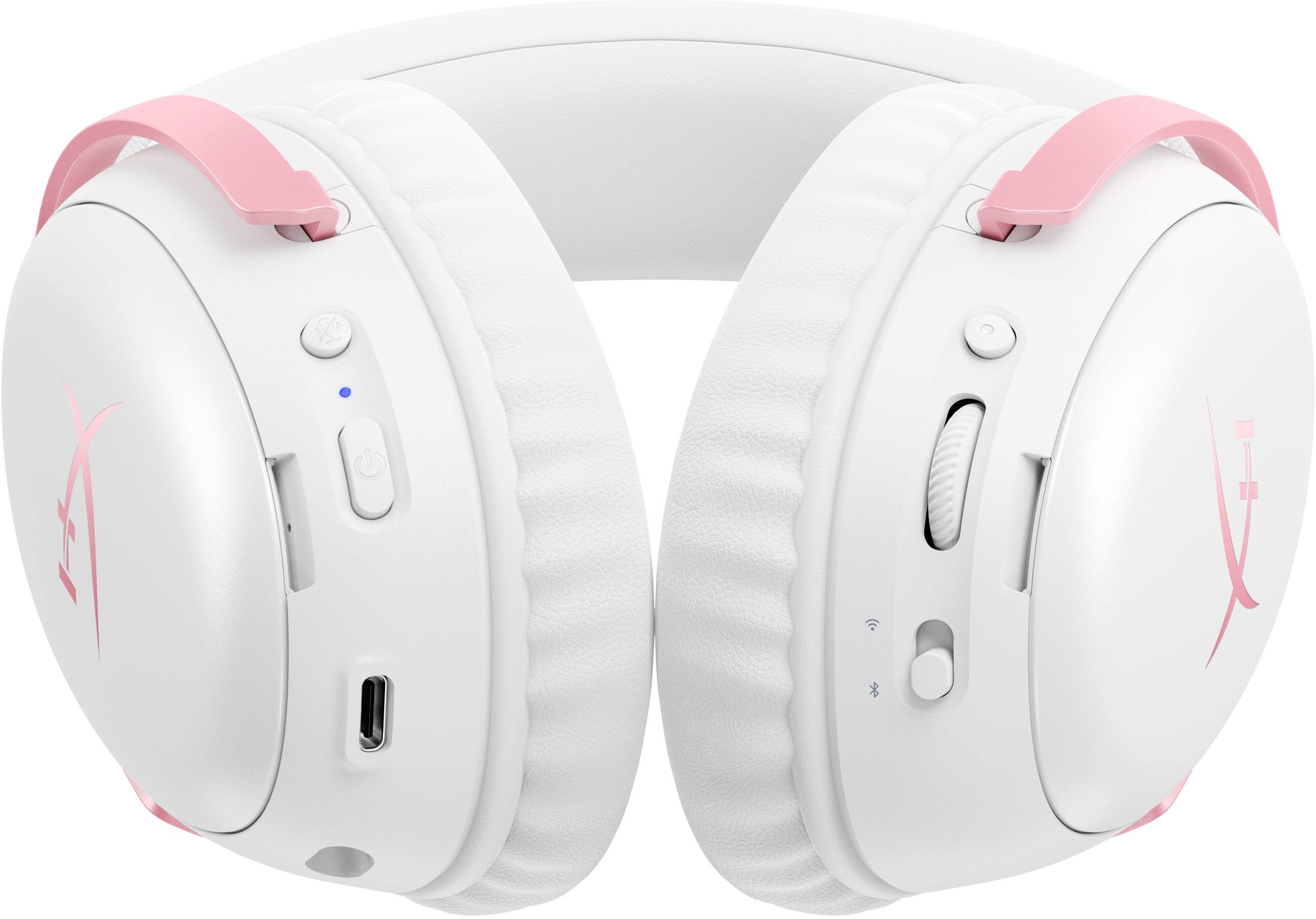 Alt View 2. HyperX - Cloud III S Wireless Gaming Headset for PC, PS5, PS4, Nintendo Switch, Mac, and Mobile - White/Pink.