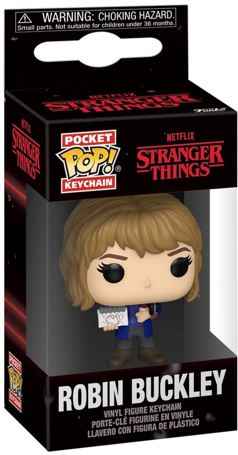 **WARNING: CHOKING HAZARD.**  
Small parts. Not suitable for children under 36 months.

**NETFLIX**  
**STRANGER THINGS**

**POCKET POP!**  
**KEYCHAIN**

**ROBIN BUCKLEY**

VINYL FIGURE KEYCHAIN  
PORTE-CLE FIGURINE EN VINYLE  
LLAVERO CON FIGURA DE PLÁSTICO