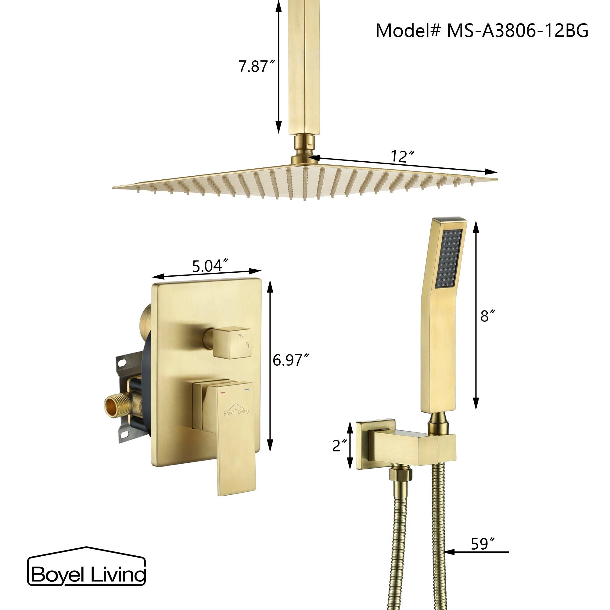 Model# MS-A3806-12BG 7.87" 12" 5.04" 8" 6.97" 2" 59" Boyel Living