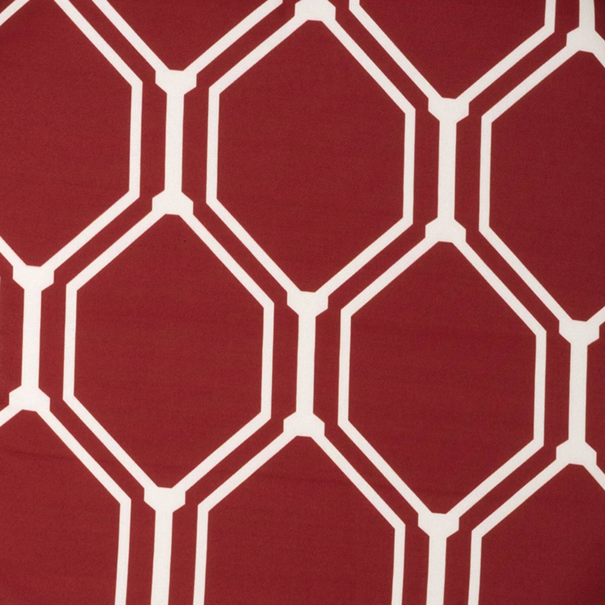 Alt View 1. Sweet Home Collection - Mirage Hexagonal Memory Foam No Slip Back 16" x 16" Chair Pad Cushion, 4-Pack - Wine/White.