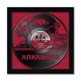 Sporticulture - Arkansas Razorbacks Framed 13" x 13" Vinyl Record Art Print - Red