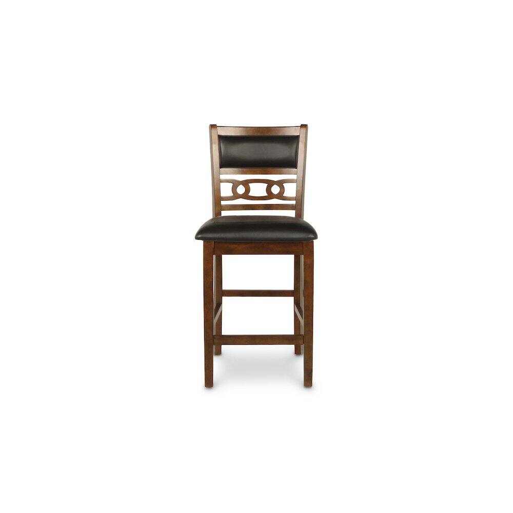Alt View 4. New Classic Furniture - Gia 3-Piece 42" Wood Counter Drop Leaf Table Set - Brown.