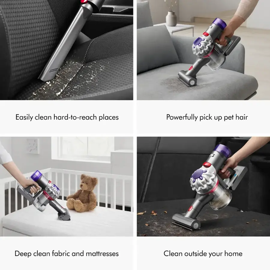 Easily clean hard-to-reach places, Powerfully pick up pet hair, Deep clean fabric and mattresses, Clean outside your home.