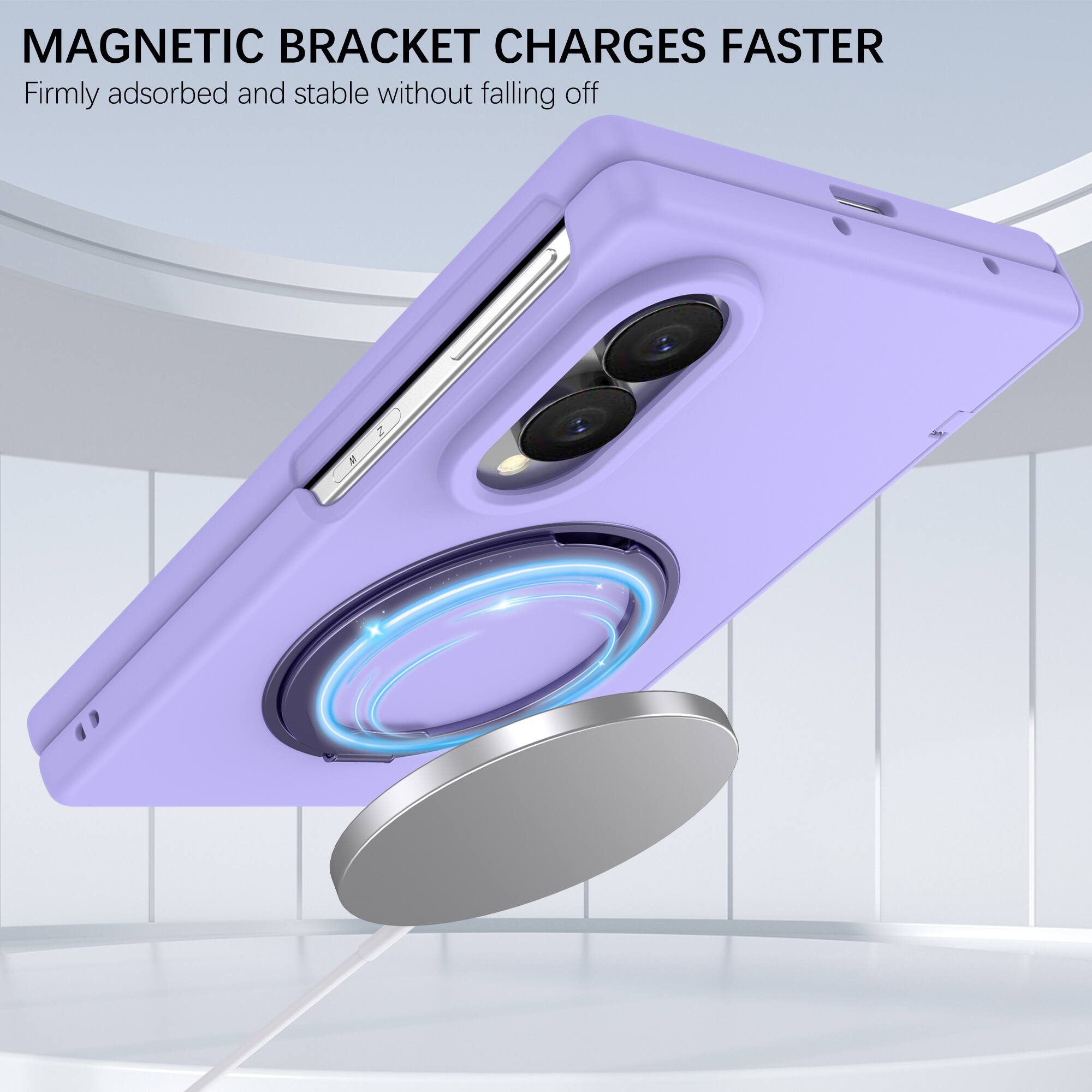 MAGNETIC BRACKET CHARGES FASTER  
Firmly adsorbed and stable without falling off
