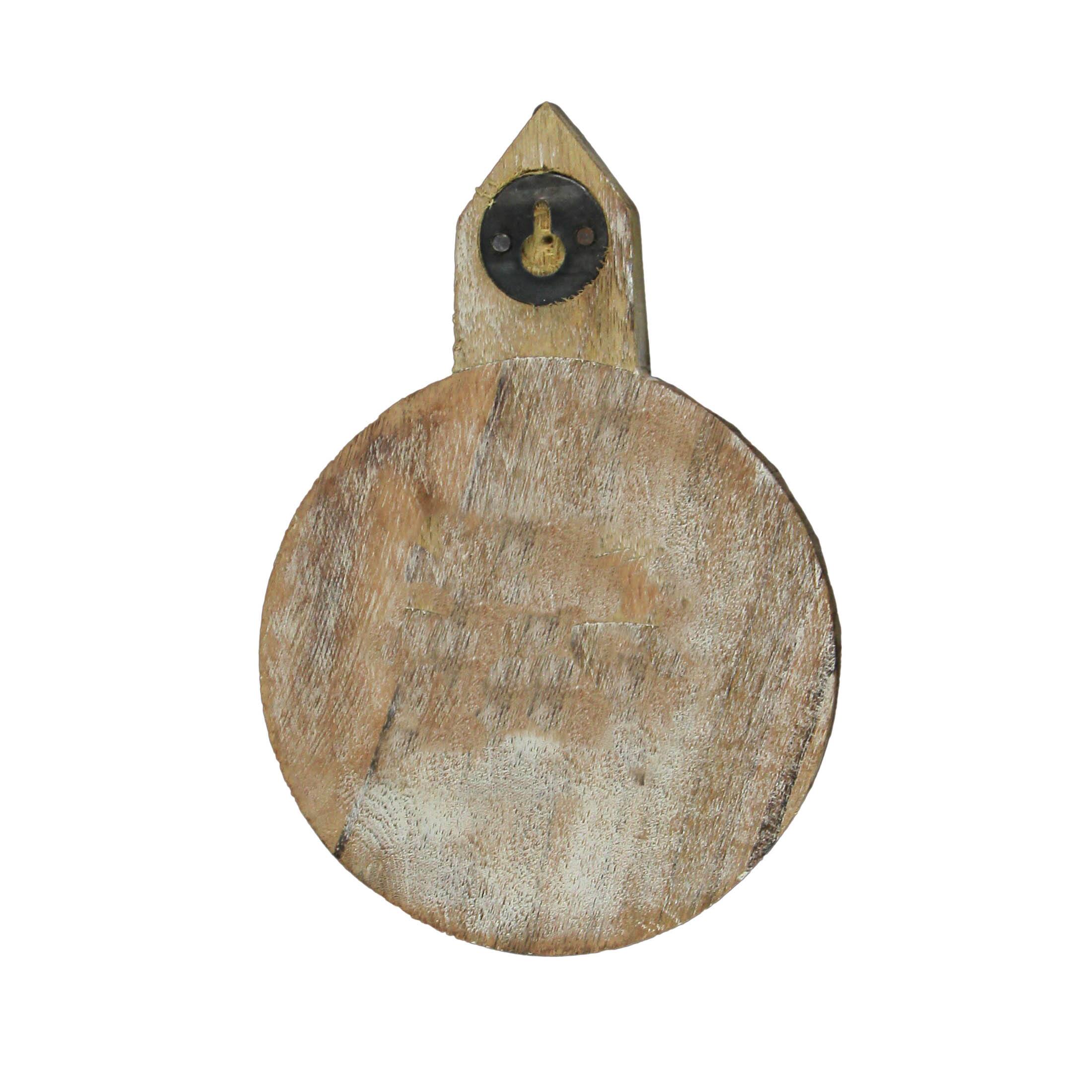 Alt View 2. Things2Die4 - Set of 3 Hand Carved Wooden Wall Hooks Decorative Floral Coat Towel Hanging Art - Brown.