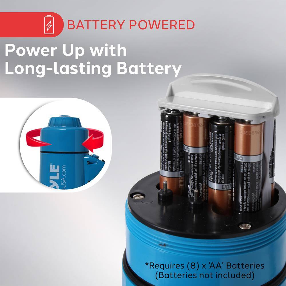 BATTERY POWERED

Power Up with Long-lasting Battery

*Requires (8) x 'AA' Batteries (Batteries not included)