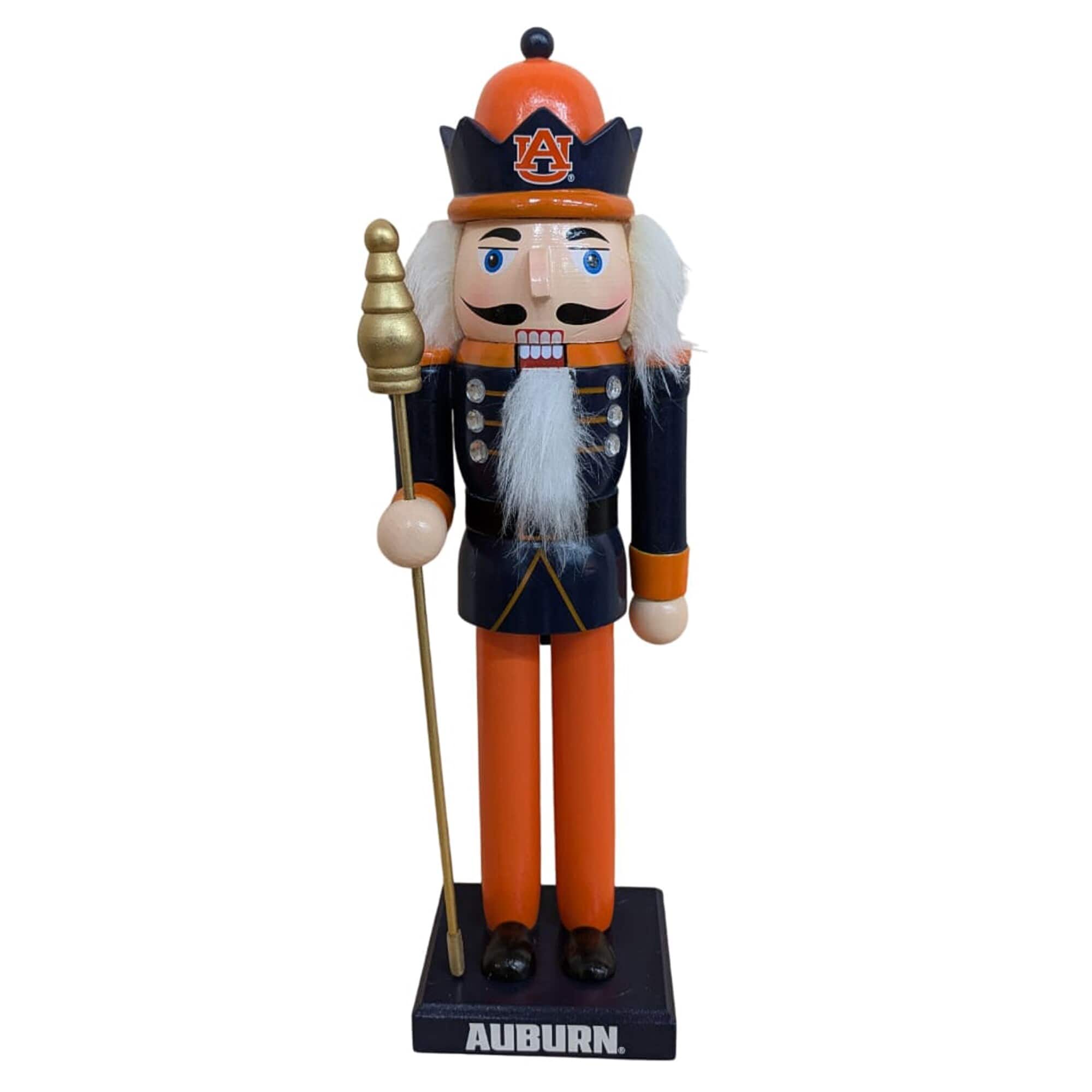 Evergreen Enterprises - Auburn Tigers 12" Wooden Nutcracker Statue - Multicolor