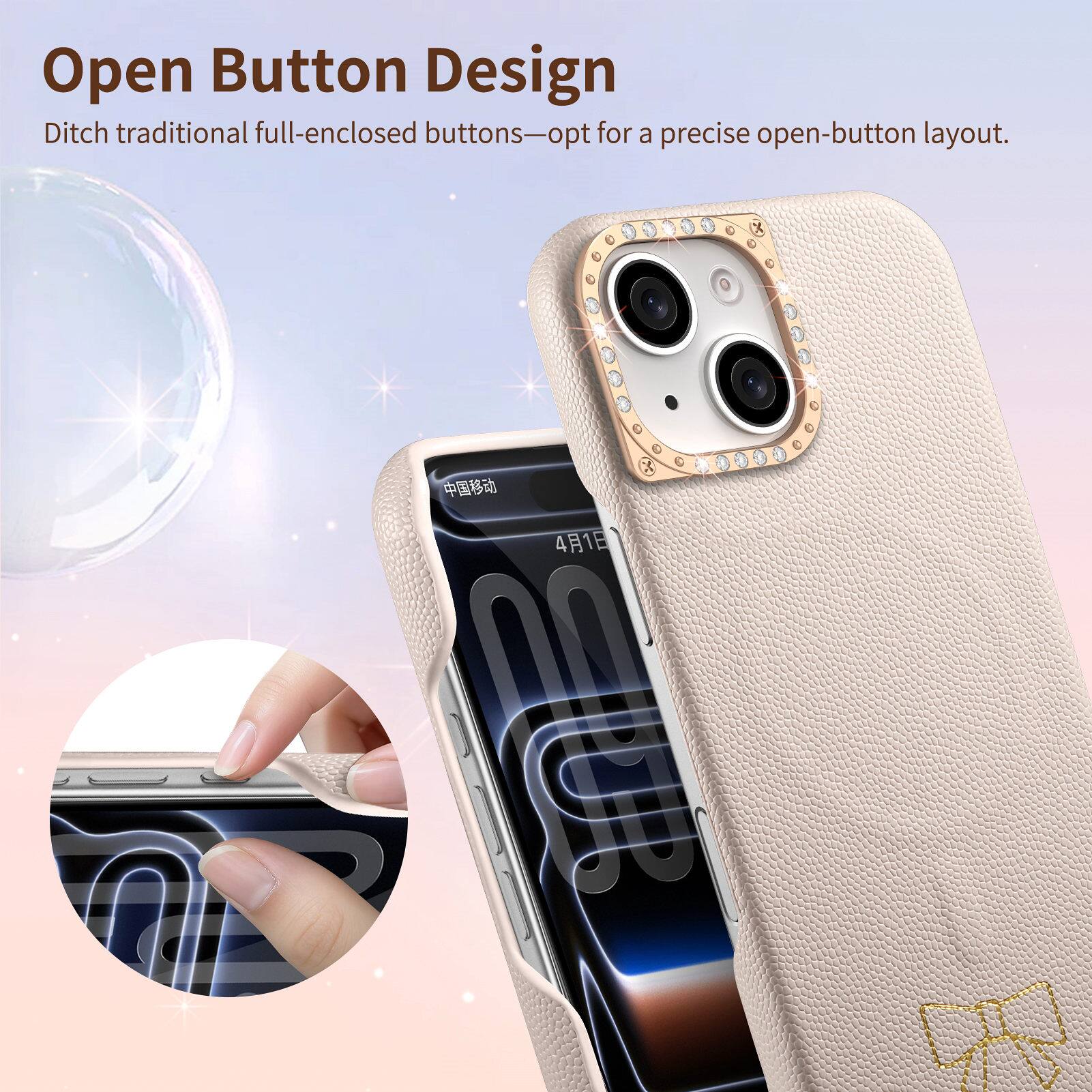 Open Button Design  
Ditch traditional full-enclosed buttons—opt for a precise open-button layout.