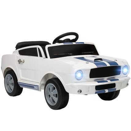 Front. Qaba - Licensed Ford Shelby GT 350 Kids Ride On Car, 12V Battery Powered w/Remote, Adjustable Speed, MP3, LED Lights, for 3-6.