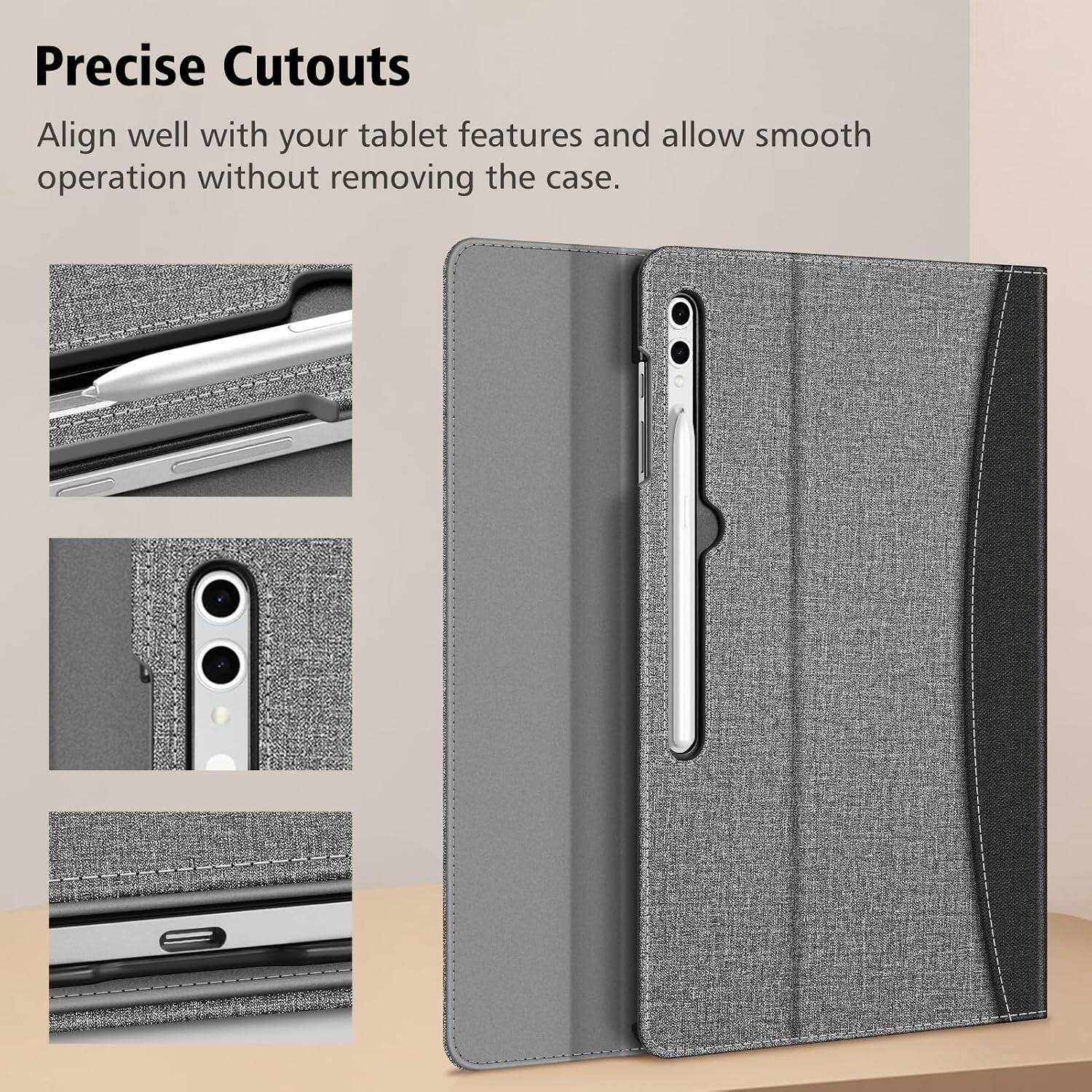 Precise Cutouts

Align well with your tablet features and allow smooth operation without removing the case.